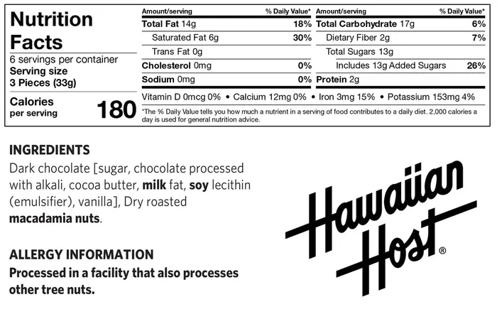 Hawaiian Host Founders Collection Dark Chocolate Whole Macadamias 58 oz HAWAIIANHOST Earrings