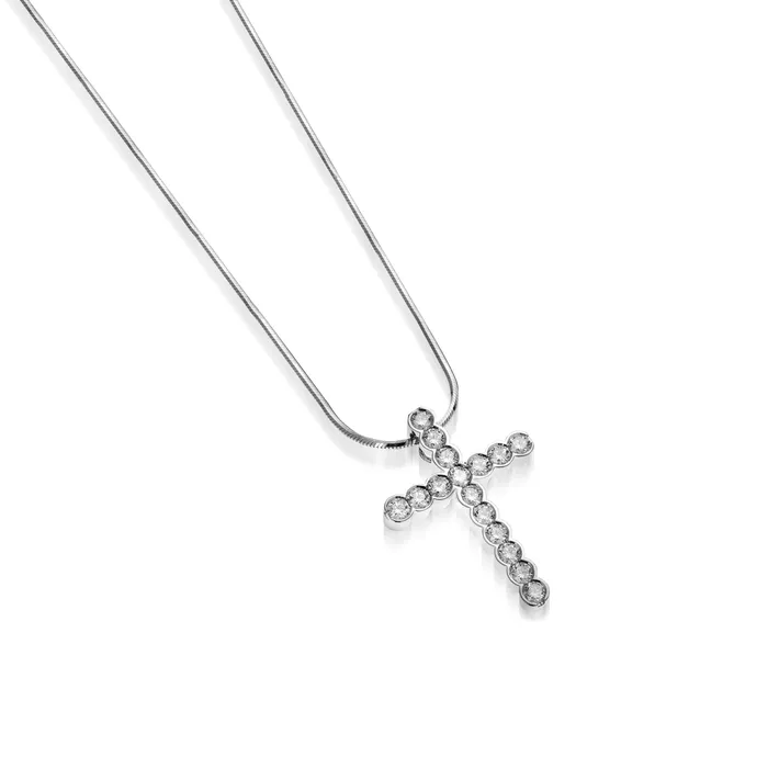 Necklaces John Atencio Paloma Diamond Cross Pendant Necklace