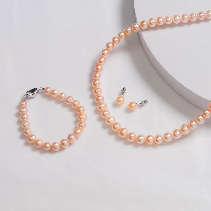 Bracelets Excellent Lustre Pink Freshwater Pearl Bracelet WB00170 Pearly Lustre
