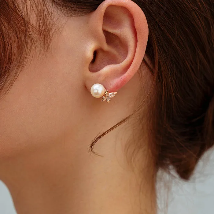 Pearly Lustre Earrings Top Grade Freshwater Pearl Earrings WE00692 GARDENS