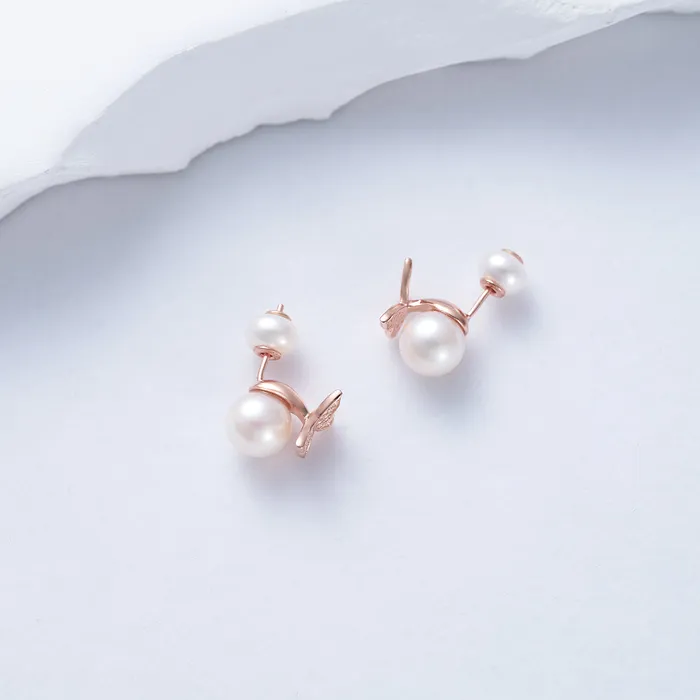 Pearly Lustre Earrings Top Grade Freshwater Pearl Earrings WE00692 GARDENS