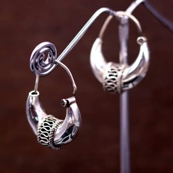 TRIBAL ORNAMENTS Earrings Traditional jewelry 925 sterling silver handmade vintage ethnic style hoops earrings kundalethnic pretty tribal belly dance jewelry s594 TRIBAL ORNAMENTS Earrings Traditional jewelry 925 sterling silver handmade vintage ethnic style hoops earrings kundalethnic pretty tribal belly dance jewelry s594
