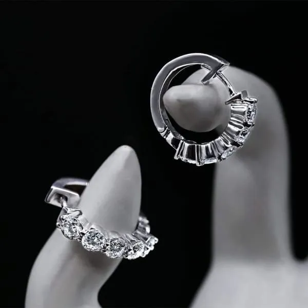 Diamond Source NYC Earrings White Gold Diamond Earrings EAR171700