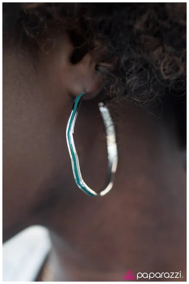 Earrings Paparazzi Jewelry Paparazzi Earring HoopDeeDoo Blue