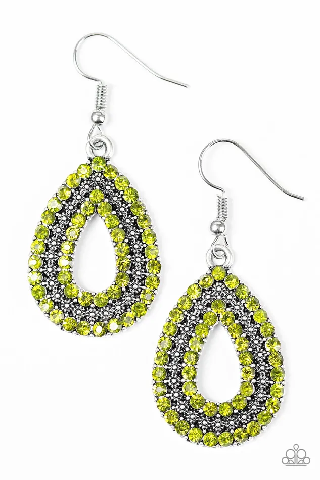 Earrings Paparazzi Jewelry Paparazzi Earring Make A GLAM Out Of You Green