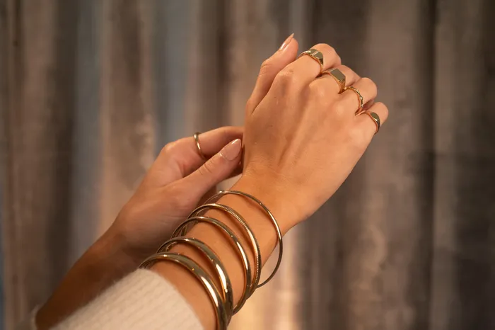 Gold Filled Avery Bangle 3mm RG PreStyled Sets
