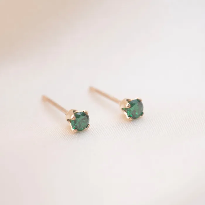 Gold Filled Crystal Birthstone Studs RG PreStyled Sets
