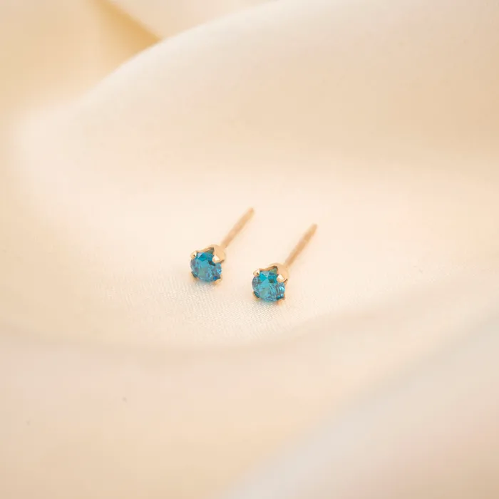 Gold Filled Crystal Birthstone Studs RG PreStyled Sets