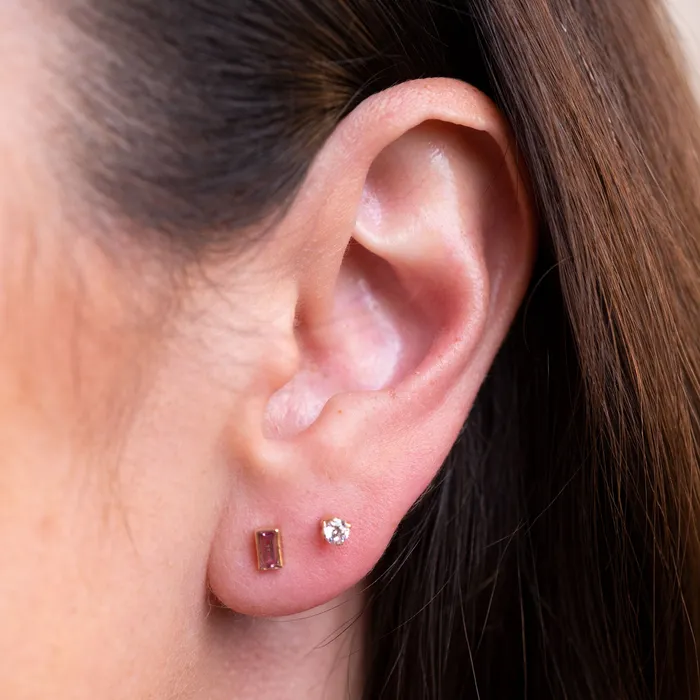 Gold Filled Crystal Birthstone Studs RG PreStyled Sets