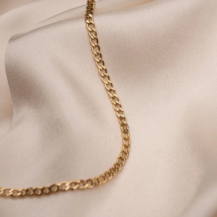 Gold Filled Curb Link Necklace TheRoseGypsy Necklaces