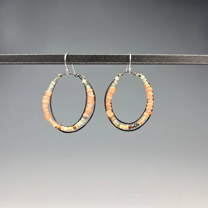 Opalescent Hoop Earrings Art By Any Means Earrings