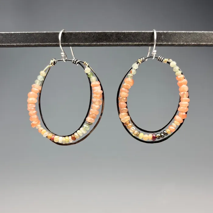 Opalescent Hoop Earrings Art By Any Means Earrings