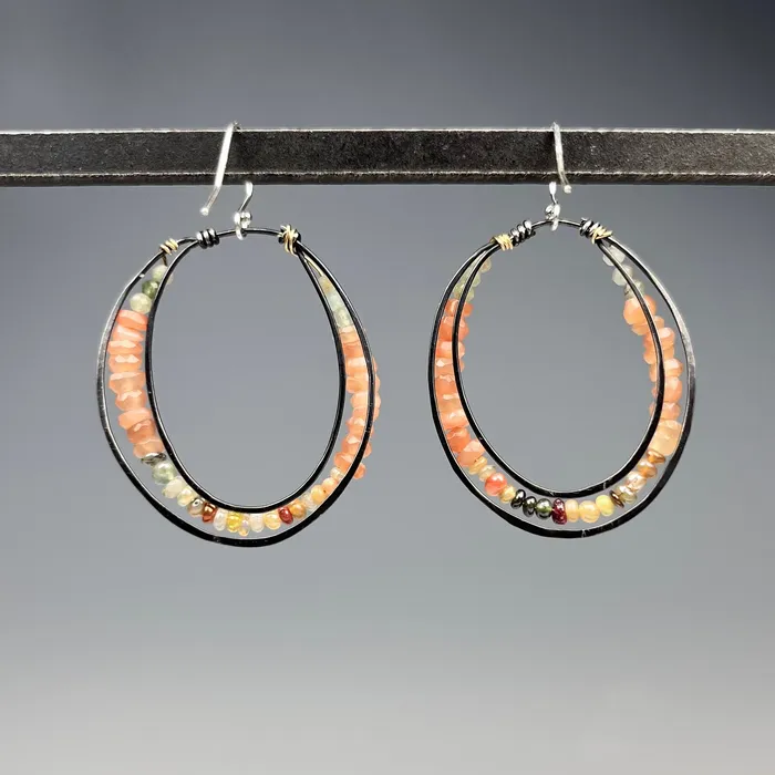 Opalescent Hoop Earrings Art By Any Means Earrings