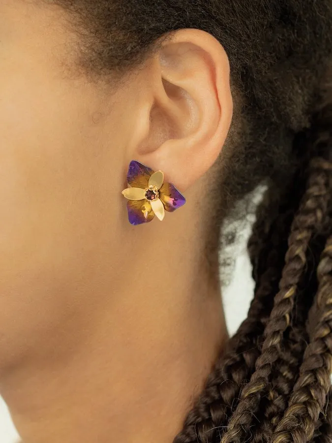 Orla Post Earrings in Golden Mist Holly Yashi Earrings