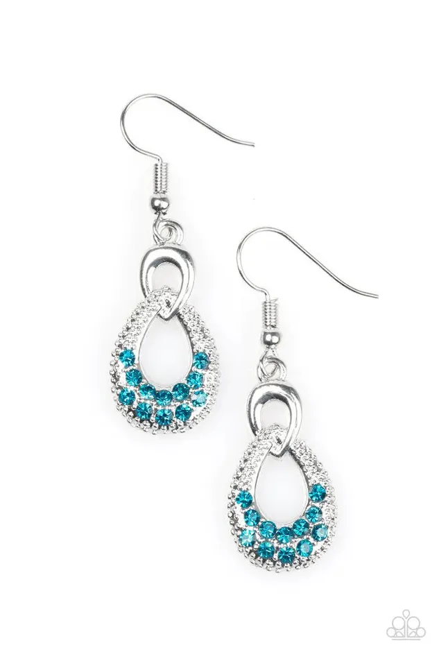 Paparazzi Earring Glitter Control Blue Paparazzi Jewelry Earrings