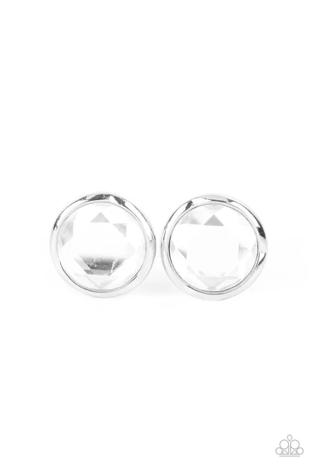 Paparazzi Jewelry Earrings Paparazzi Earring DoubleTake Twinkle White Paparazzi Jewelry Earrings Paparazzi Earring DoubleTake Twinkle White