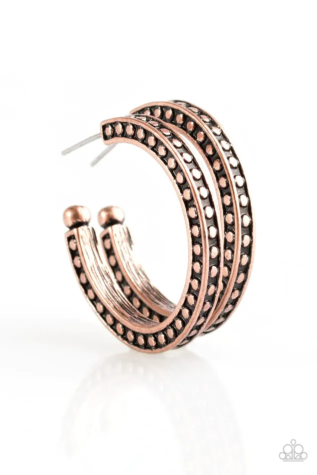 Paparazzi Jewelry Earrings Paparazzi Earring Go Ahead and TRIBE Copper