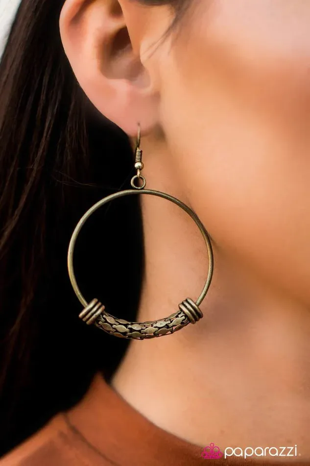 Paparazzi Jewelry Earrings Paparazzi Earring Snake Bite Brass