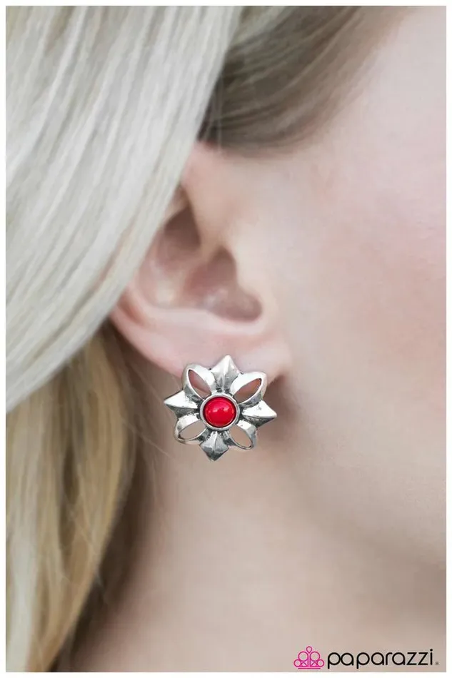 Paparazzi Jewelry Earrings Paparazzi Earring Take Your Time Red