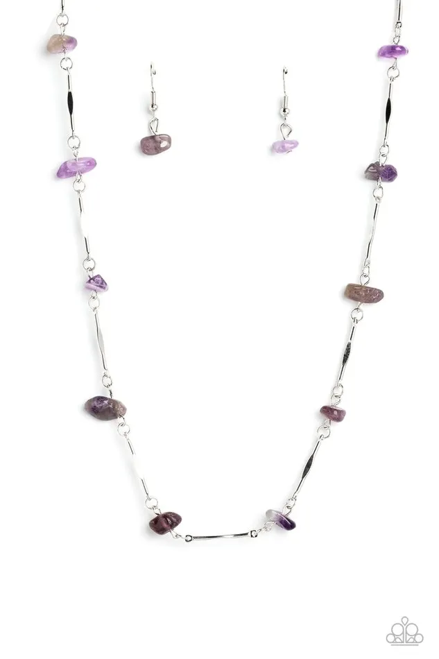 Paparazzi Jewelry Necklaces Paparazzi Necklace Chiseled Construction Purple Paparazzi Jewelry Necklaces Paparazzi Necklace Chiseled Construction Purple