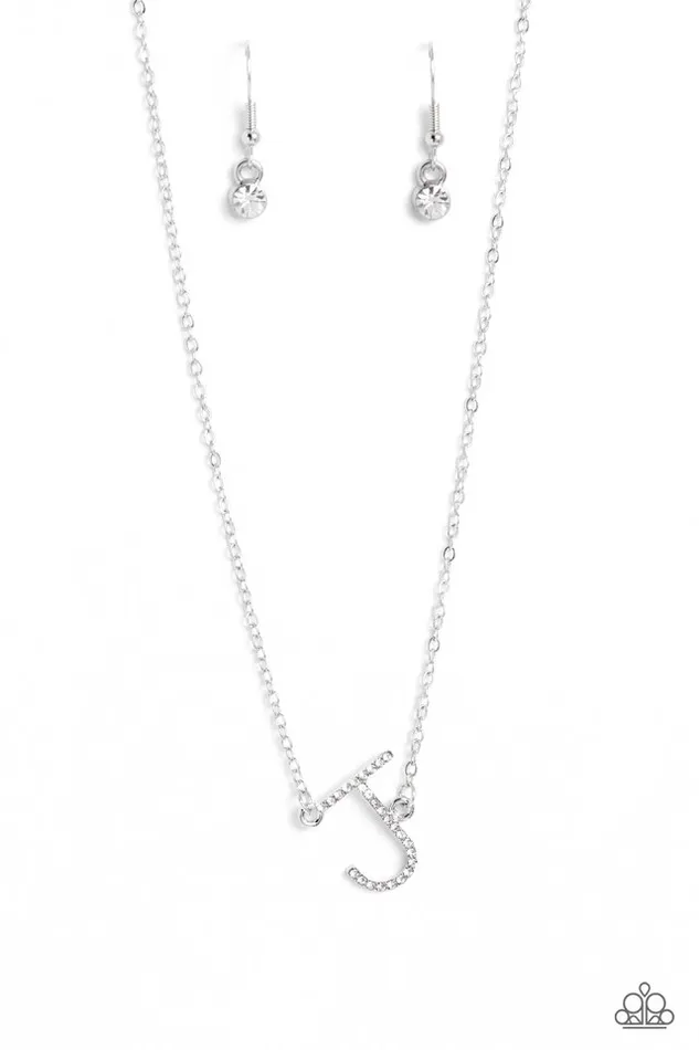 Paparazzi Jewelry Necklaces Paparazzi Necklace INITIALLY Yours J White