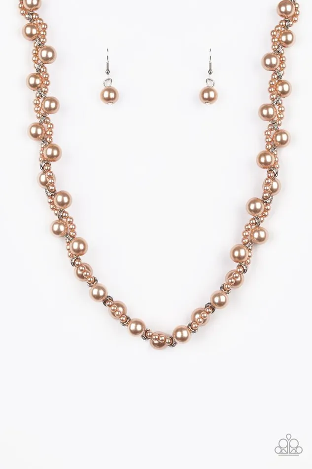 Paparazzi Jewelry Necklaces Paparazzi Necklace Uptown Opulence Brown Paparazzi Jewelry Necklaces Paparazzi Necklace Uptown Opulence Brown