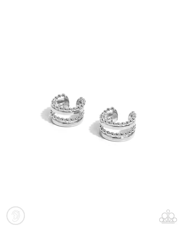 Paparazzi Jewelry Paparazzi Earring Stacked Spectacle Silver Earrings Paparazzi Jewelry Paparazzi Earring Stacked Spectacle Silver Earrings