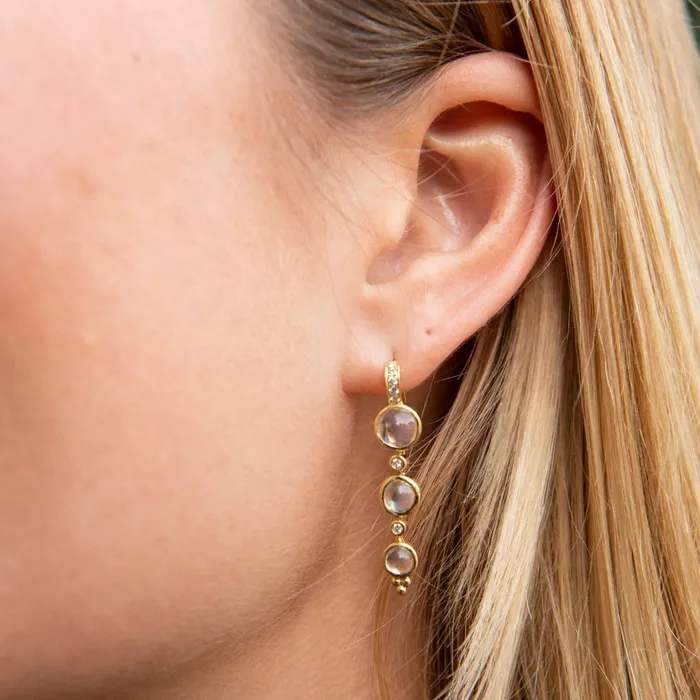 Temple St Clair Triple Lunar Drop Earrings Temple St Clair Earrings