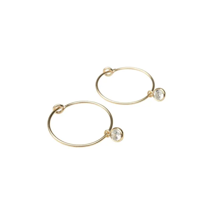TheRoseGypsy PreStyled Sets Gold Filled Dainty Crystal Hoops