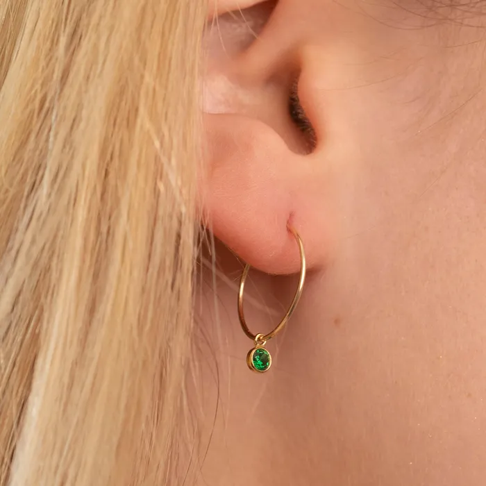 TheRoseGypsy PreStyled Sets Gold Filled Dainty Crystal Hoops