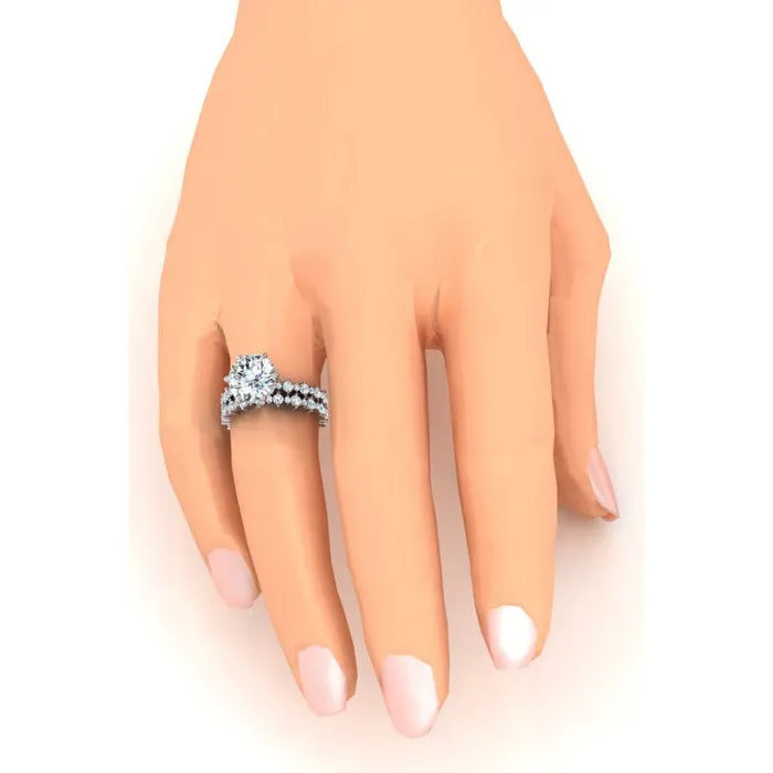 Alternating Mined Diamond Size Engagement Ring and Band Set HarryChadEntcom Rings Alternating Mined Diamond Size Engagement Ring and Band Set HarryChadEntcom Rings