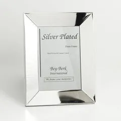 Bey Berk Bey Berk Silver Plated 5X7 Picture Frame With Easel Back Rings