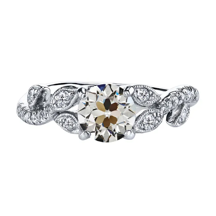 HarryChadEntcom Rings Round Old Miner Real Diamond Wedding Ring 3 Carats White Gold 14K