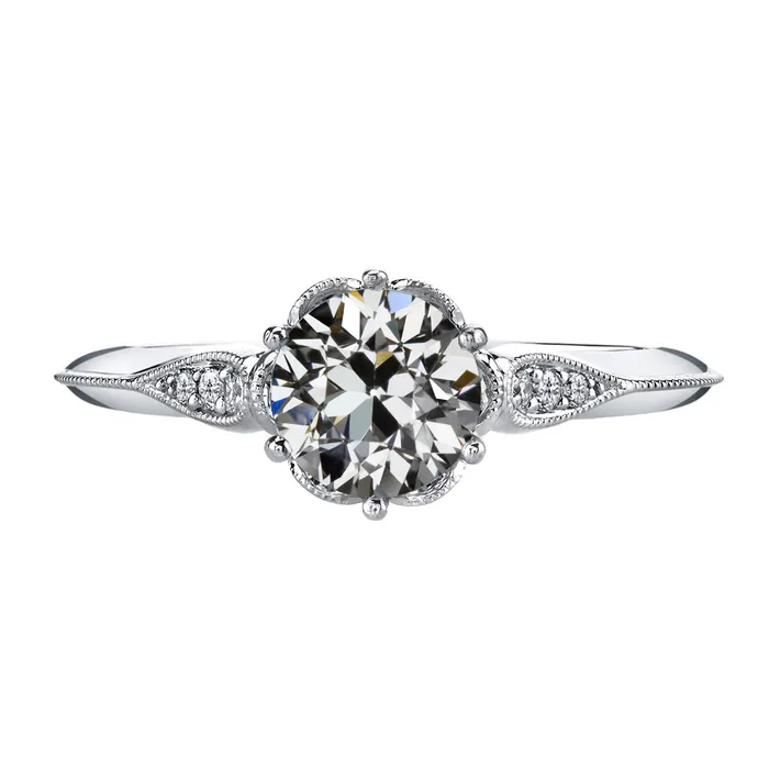 HarryChadEntcom Round Mined Diamond Old Cut Filigree Flower Style Ring 250 Carats Rings HarryChadEntcom Round Mined Diamond Old Cut Filigree Flower Style Ring 250 Carats Rings