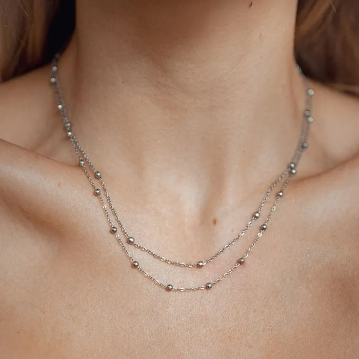 Hey Happiness Layered Necklace Silver Necklaces Hey Happiness Layered Necklace Silver Necklaces