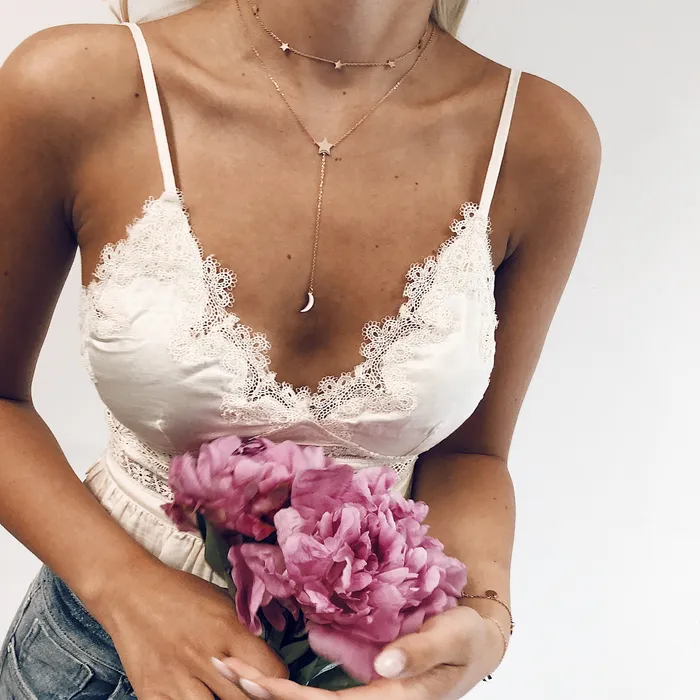 Hey Happiness Necklaces Star Moon Lariat Y Necklace Rose Gold Hey Happiness Necklaces Star Moon Lariat Y Necklace Rose Gold