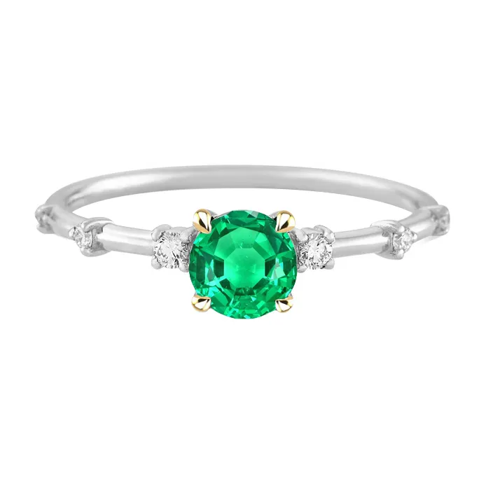 Round Green Emerald Ring Cute Natural Diamond Jewelry HarryChadEntcom Rings Round Green Emerald Ring Cute Natural Diamond Jewelry HarryChadEntcom Rings